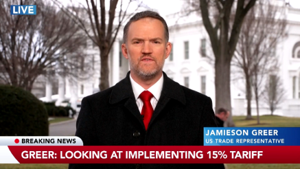 Greer: Trump zvišuje carine na 15 %