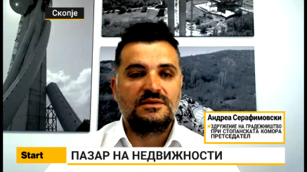 Серафимовски: Не може да се очекува нагол пад на цените на становите