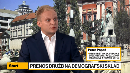 Papež: Strah, da bi demografski sklad prodajal državne družbe, je neupravičen