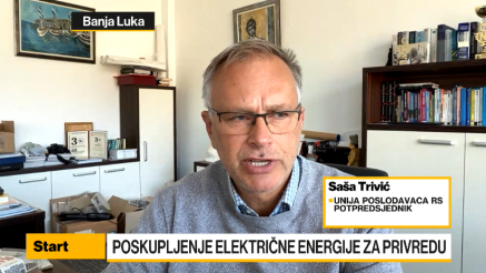 Trivić: Poskupljenje električne energije utiče i na rast cijena proizvoda i usluga