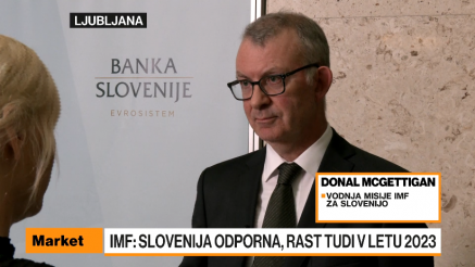 McGettigan, vodja misije MDS: Slovenija odporna,  drugo leto 1,8-odstotna rast