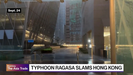 Tajfun Ragasa je prizadel Hongkong